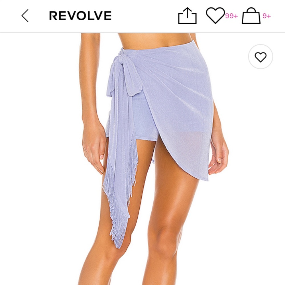 NWT XS Michael Costello X Revolve Isla Skort in PERIWINKLE - Picture 2 of 7